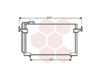 Kondenzátor, klimatizace VAN WEZEL 09005087
