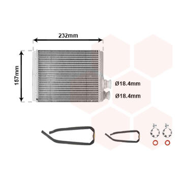 Výměník tepla, vnitřní vytápění VAN WEZEL 09006286