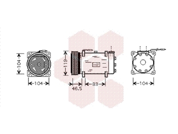 Kompresor, klimatizace VAN WEZEL 0900K160