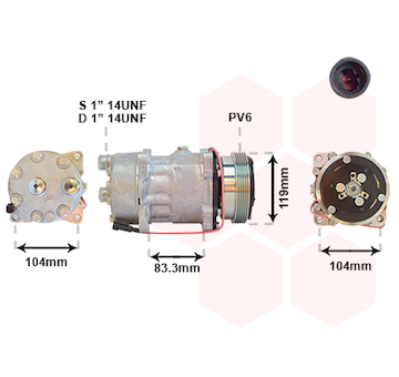 Kompresor, klimatizace VAN WEZEL 0900K176