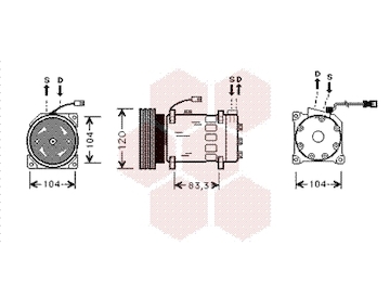 Kompresor, klimatizace VAN WEZEL 0900K179