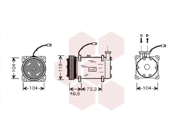 Kompresor, klimatizace VAN WEZEL 0900K215