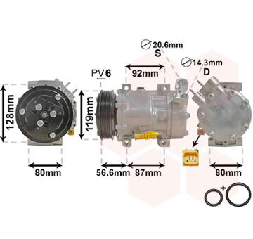 Kompresor, klimatizace VAN WEZEL 0900K238