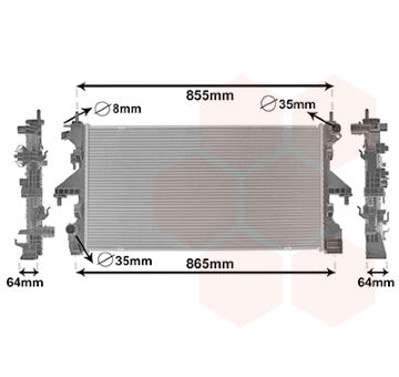Chladič, chlazení motoru VAN WEZEL 09012712