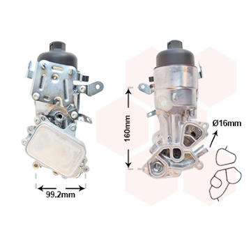 Olejový chladič, motorový olej VAN WEZEL 09013730