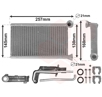 Výměník tepla, vnitřní vytápění VAN WEZEL 09016700