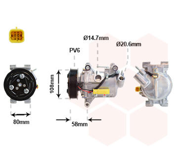 Kompresor, klimatizace VAN WEZEL 0901K702