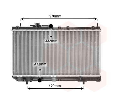 Chladič, chlazení motoru VAN WEZEL 11002033