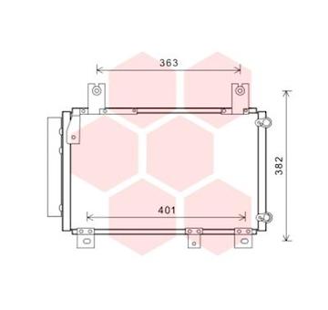 Kondenzátor, klimatizace VAN WEZEL 11005067
