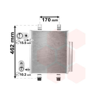 Kondenzátor, klimatizace VAN WEZEL 11005072