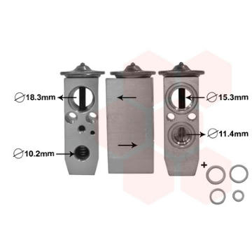 Expanzný ventil klimatizácie VAN WEZEL 13001359
