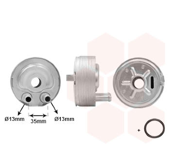 Olejový chladič, motorový olej VAN WEZEL 13003443