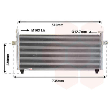 Kondenzátor, klimatizace VAN WEZEL 13005175