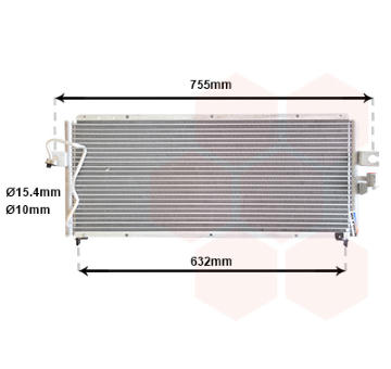 Kondenzátor, klimatizace VAN WEZEL 13005183