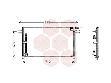 Kondenzátor, klimatizace VAN WEZEL 13005185