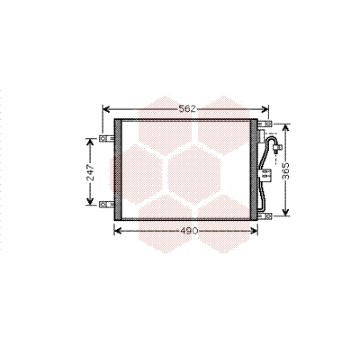 Kondenzátor, klimatizace VAN WEZEL 13005252