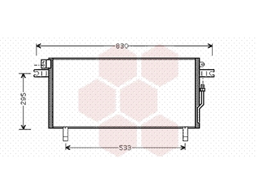Kondenzátor, klimatizace VAN WEZEL 13005268