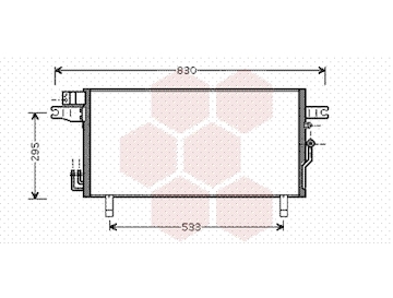 Kondenzátor, klimatizace VAN WEZEL 13005269