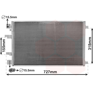 Kondenzátor, klimatizace VAN WEZEL 13005290