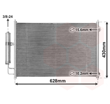 Kondenzátor, klimatizace VAN WEZEL 13005328