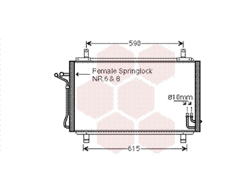 Kondenzátor, klimatizace VAN WEZEL 13005329