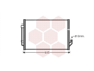 Kondenzátor, klimatizace VAN WEZEL 13005331