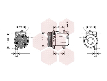 Kompresor, klimatizace VAN WEZEL 1300K002