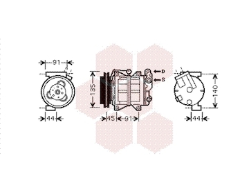 Kompresor, klimatizace VAN WEZEL 1300K314