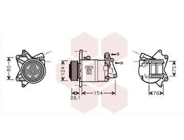 Kompresor, klimatizace VAN WEZEL 1300K321