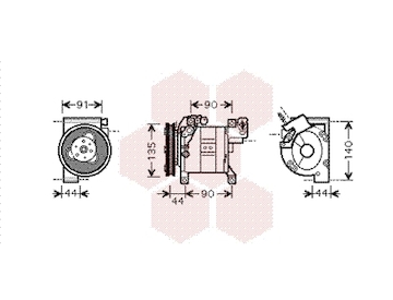 Kompresor, klimatizace VAN WEZEL 1300K323