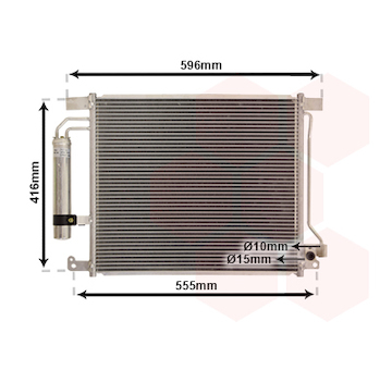 Kondenzátor, klimatizace VAN WEZEL 13015703