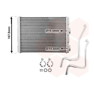 Výměník tepla, vnitřní vytápění VAN WEZEL 13016701