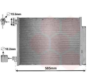 Kondenzátor, klimatizace VAN WEZEL 15005011