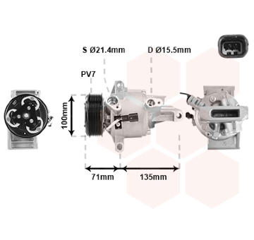 Kompresor, klimatizace VAN WEZEL 1501K701