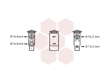 Expanzní ventil, klimatizace VAN WEZEL 17001306