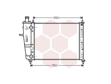 Chladič, chlazení motoru VAN WEZEL 17002230