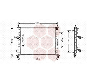 Chladič, chlazení motoru VAN WEZEL 17002249