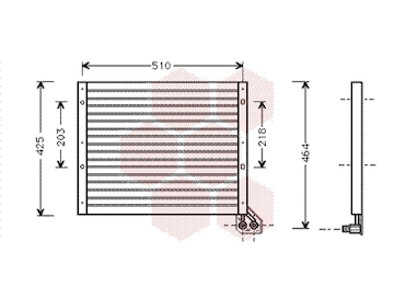 Kondenzátor, klimatizace VAN WEZEL 17005156