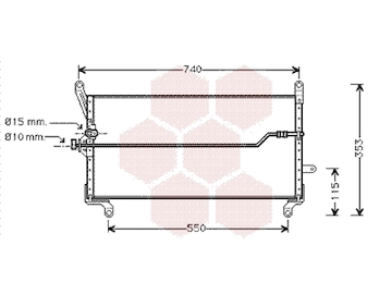 Kondenzátor, klimatizace VAN WEZEL 17005171