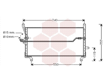 Kondenzátor, klimatizace VAN WEZEL 17005179