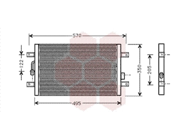 Kondenzátor, klimatizace VAN WEZEL 17005196