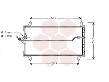 Kondenzátor, klimatizace VAN WEZEL 17005202