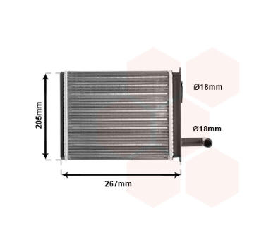 Výměník tepla, vnitřní vytápění VAN WEZEL 17006089
