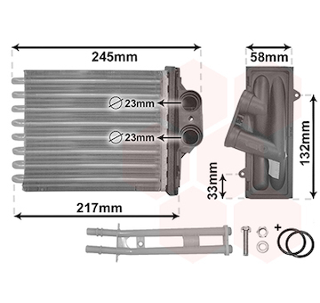 Výměník tepla, vnitřní vytápění VAN WEZEL 17006304