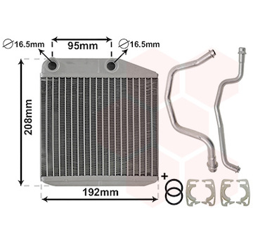 Výměník tepla, vnitřní vytápění VAN WEZEL 17006313