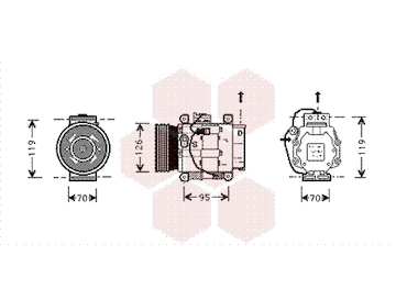 Kompresor, klimatizace VAN WEZEL 1700K036