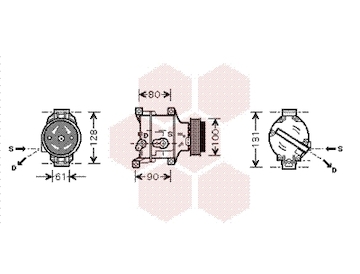 Kompresor, klimatizace VAN WEZEL 1700K103