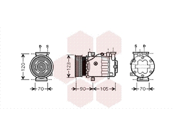 Kompresor, klimatizace VAN WEZEL 1700K361