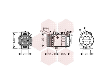 Kompresor, klimatizace VAN WEZEL 1700K369