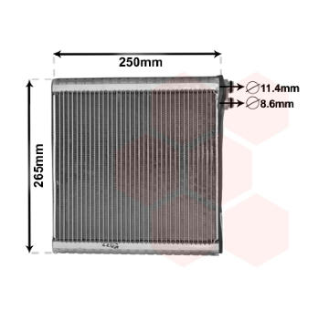Výparník, klimatizace VAN WEZEL 1700V442